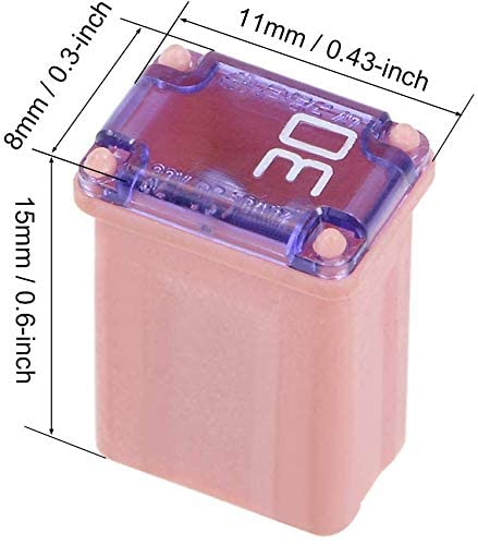 10 Pack 608830 30 Amp Micro Cartridge Fuses Micro Fuse Fmm Mcase Micro Female Fuses #TOP4