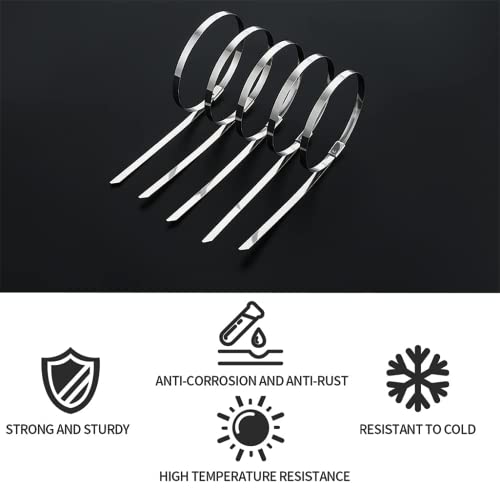 Premium Stainless Steel Cable Ties, SS304 Stainless Steel Zip Ties, Metal Cable Ties - Image 2