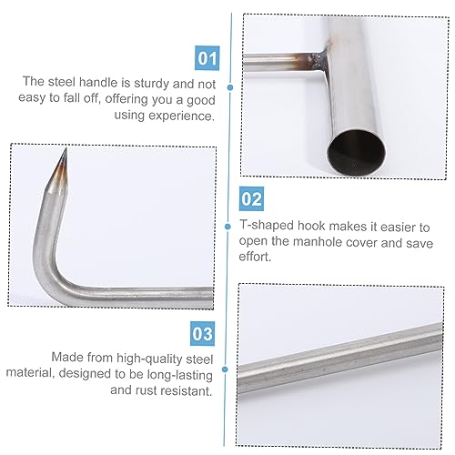 FONDOTIN Ganchos Em T Para Pendurar Tampa De Bueiro Gancho Levantador Ganchos De Metal Gancho Resist