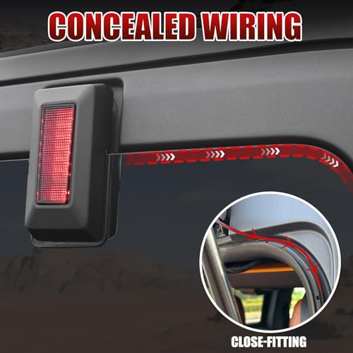 Mabett LED Rear Window Light for Ford Bronco Accessories 2021 2022 2023 2024, Rear Glass Hinge-Mounted Light with Reverse Light for Bronco 2/4-Door. (Only for Hard top)
