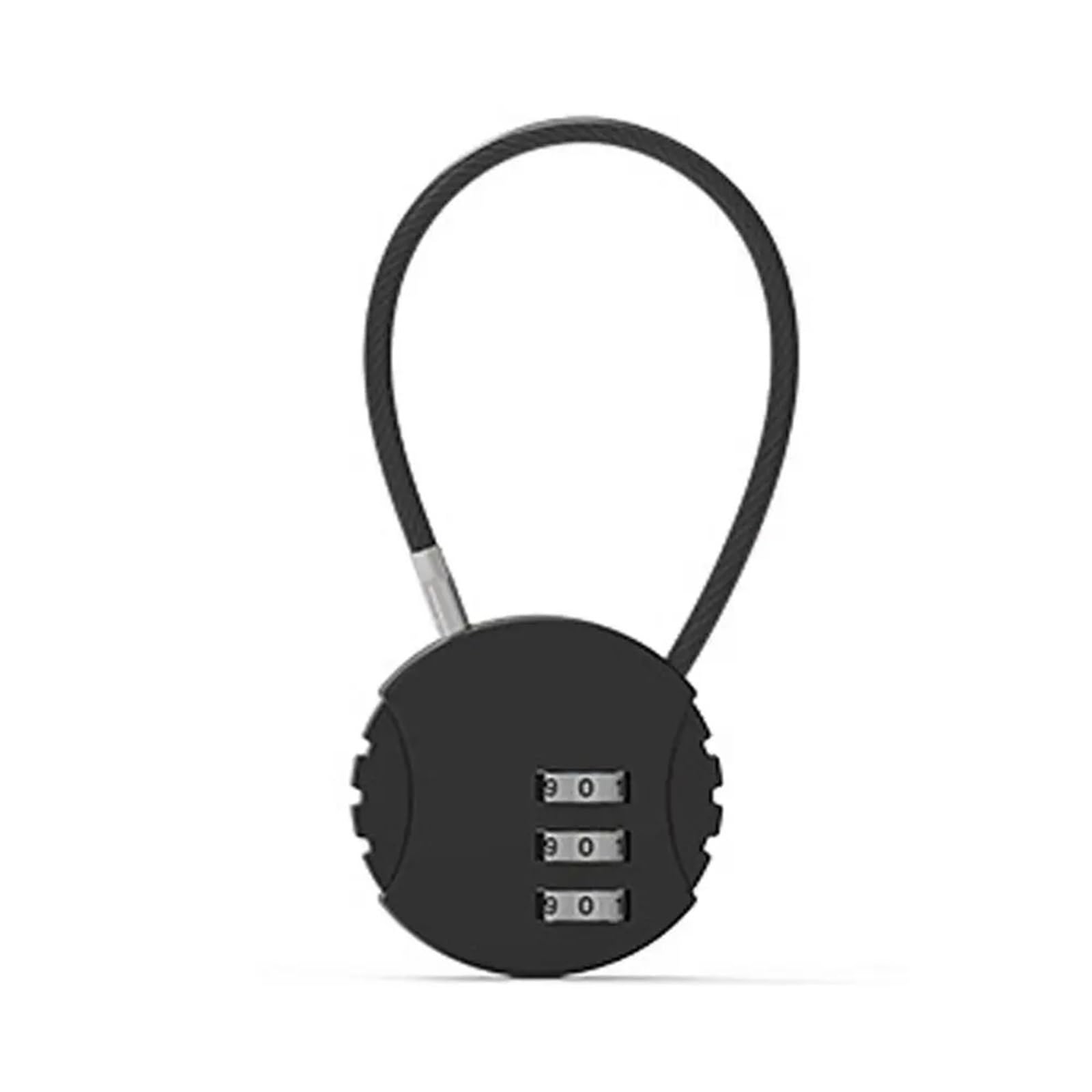 Cadenas rond 3 chiffres alliage zinc câble antivol bagage casier vestiaire