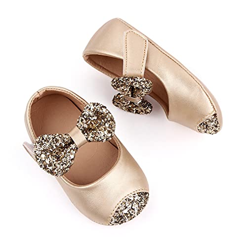 OAISNIT Baby Girl Shoes Mary Jane Flats Anti-Slip Princess Wedding Dress Infant Girl Soft Lightweight Crib Shoes4