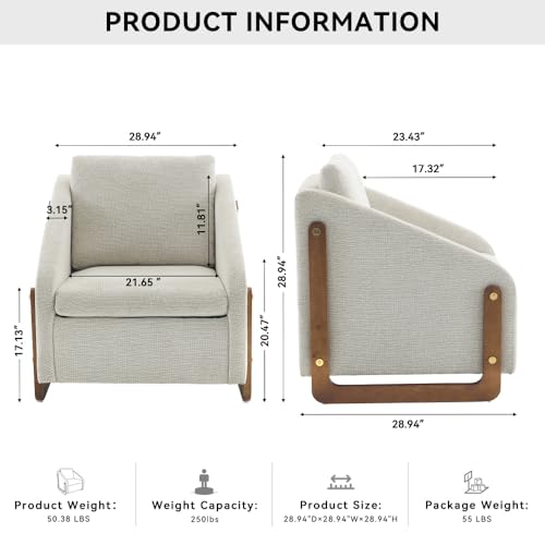 Sillón Plegable Tela Beige miniatura 2