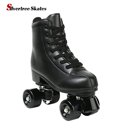 Silvertree PU Leather Quad Roller Skates