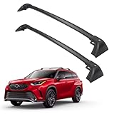 DBXB Roof Rack Crossbars Compatible with 2020–2026 Toyota Highlander XLE/XSE/Limited/Platinum/Hybrid (excl. L/LE/LE Hybrid), Heavy-Duty 260 lb Lockable Black Matte Aluminum with Tie-Down Loops