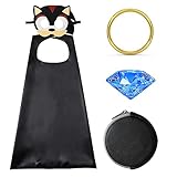 Roban Capes and Masks for Boys, Shadow Costume with Chaos Emeralds Power Ring Storage Bag, Gift Toys for Kids Birthday Christmas