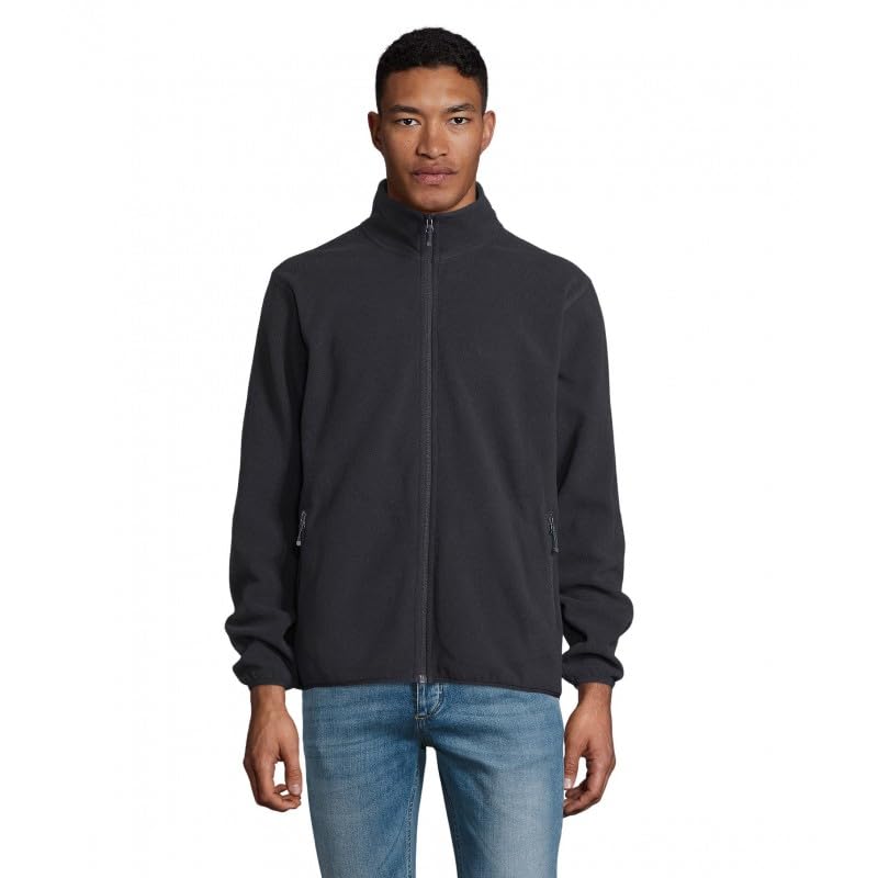 Veste micropolaire SOL'S 5XL contre le froid : confort zippé homme marine