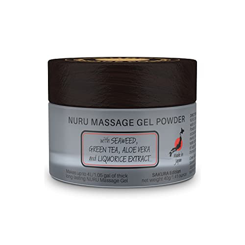Sakura Edition Gel de Massage en Poudre 40g | Aloe Vera, Algues, Réglisse, & Thé Vert | Fabriqué au Japon | Sans Paraben & Glycérine | Donne 4L Cover