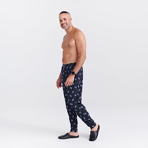 SAXX Underwear Co. Men's Droptemp Cooling Sleep Pant Fly with Built-in Pouch Support, Core3