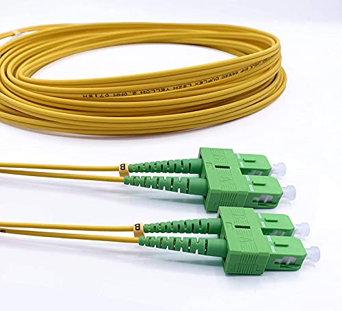 Elfcam - Cable de Fibra Óptica SC APC a SC APC Monomodo Duplex 9 125um OS2 LSZH (2M)