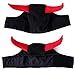 Uterstyle Halloween Props Pet Cat Dog Headgear,Bull Devil Horn Pet Head Cover,Cat Dog Cosplay Prop Halloween Fancy Dress Costume Outfit