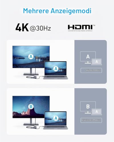 Anker USB-C Hub, 332 USB-C Hub (5-in-1) mit 4K HDMI Display, – Ansicht 5