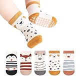[HOOMCOOM] 赤ちゃん 靴下 ベビー ソックス 綿 柔らかく 滑り止め 春 夏 秋 冬 1歳から3歳 5足セット