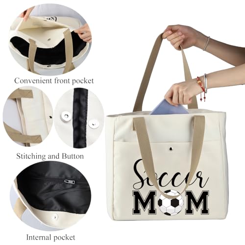 Bolso Tote Soccer Mom para aficionados y jugadoras de fútbol miniatura 7