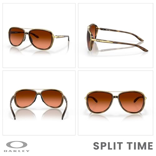 OAKLEY Split Time OO4129 Pilot Sunglasses For Men For WoMen+ Bundle Accessory Leash Kit, Microfiber Pouch3