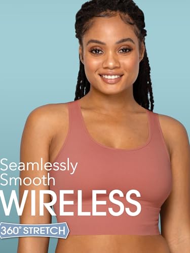 Fruit of the Loom Women's 3-Pack Seamless Full-Coverage Wireless Bra3