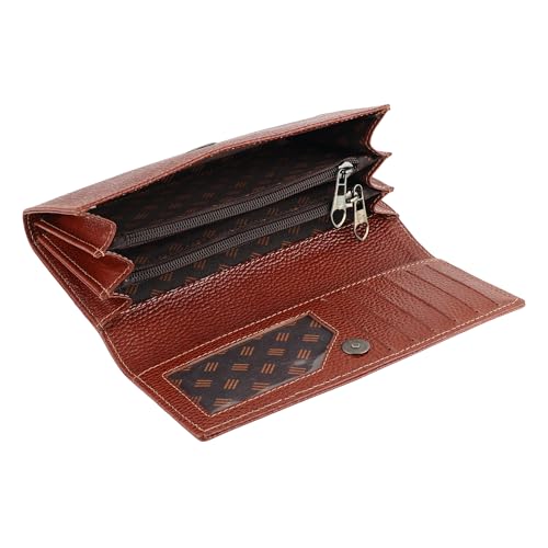 Image of Steve Jhonson Leather Wallet for Women - Mini Hand Purse with Card Holder - Women Stylish Clutch - Cute Mini Ladies Wallet for Daily Use - Fancy Ladies Purse with Slim Design (Tan)
