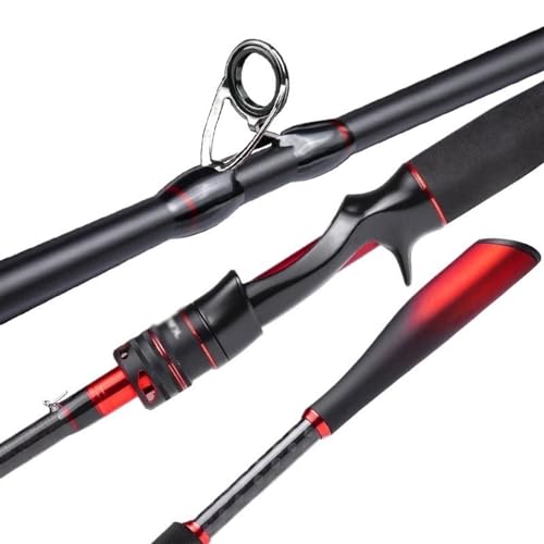 Canne à pêche en carbone de 2.4 m à 3 sections pour baitcasting