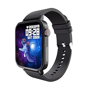 ZEBRONICS Iconic AMOLED Bluetooth Calling Smartwatch, 4.52cm (1.8″), Always ON Display, 2 Buttons, 10 Built-in & 100+ Watch Faces, 100+ Sport Modes, Built-in Games, Calculator, IP67.(Black)