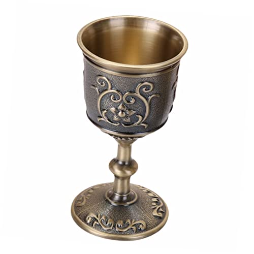 Veemoon Copa De Vino Blanco Retro Copa De Metal Vintage Mini Para Cáliz De Vino Tinto Uso Fiestas