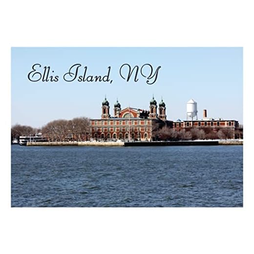 Ellis Island, New York, New Jersey, Landmark, Historic Site, Souvenir Magnet 2 x 3 Fridge Magnet, Travel