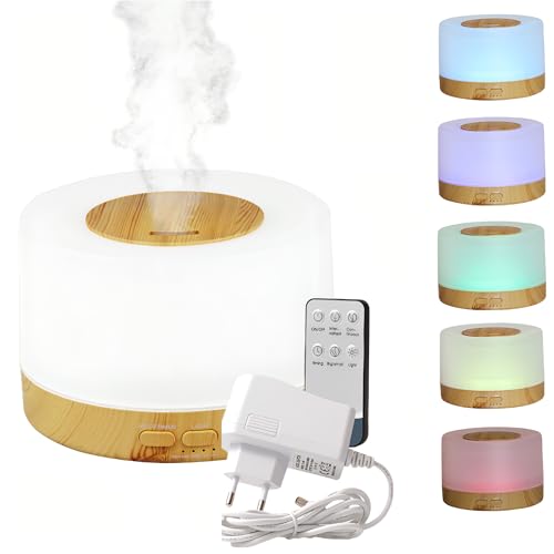 Umidificador Difusor Aromatizador Purificador De Ar 500Ml Ultrassônico Com Controle E Luz De Led 7 C