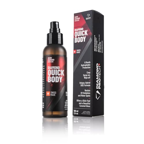 Diamond Pro Tech - Diamond Quick Body - Fast and Effortless Protection; Prep Solution for Ideal Glass Bonding; 6 Months Hydrophobic Protection; Resists UV Oxidation and Water Spots (100 milliliters)