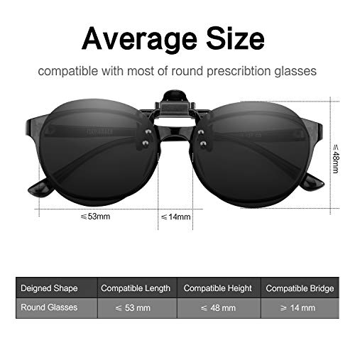 SPLAKS Clip-on Flip Up Polarized Sunglasses Rimless Over Prescription Glasses for Men Women3