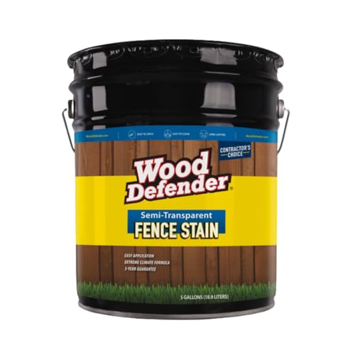 Wood Defender - Semi-Transparent Fence Stain - Black -...