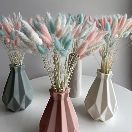 VELAFEE 60PCs Mix Sweet Dried Flowers Bunny Tails Pampas Grass Decor for Home Decor 45cm-17.7inches, Rabbit Tails Dried Flowers Bouquet, Best for Boho Decor, Table Decoration, Bedroom Decor