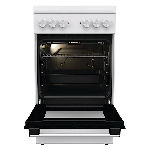 Foto von Gorenje GE5A23WH Standherd, 74 Liter, PerfectGrill, Pizza Mode 300°C, AquaClean, Made in Europe, weiß