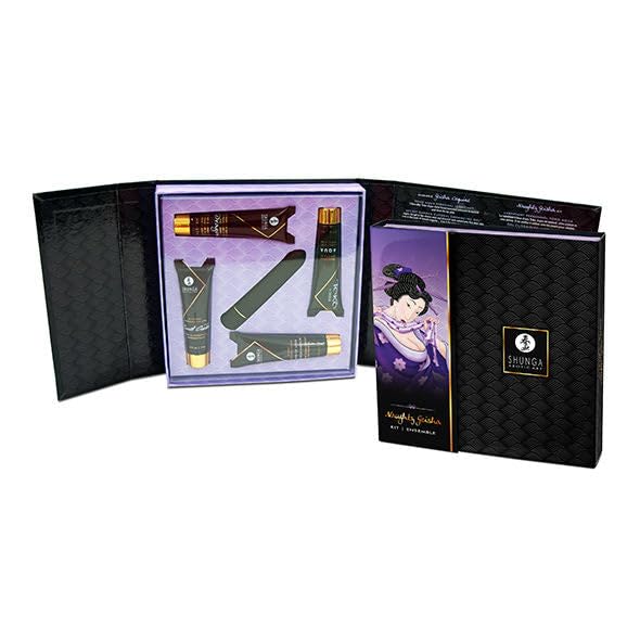 Kit sexual de productos eróticos de shunga Es la combinación perfecta para un fin de semana. Con este kit pondrás a prueba tus limites de placer y los de tu amante.