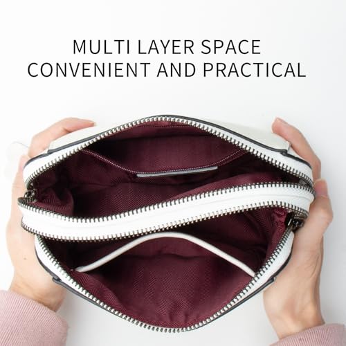 Image of Genuine Leather Small Crossbody Bags for Women | Lightweight Shoulder Purse, Designer Handbag with Adjustable Strap, Casual Travel Everyday Bag