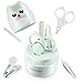 Baby Nail Clippers, 4-in-1 Safe Baby Nail Kit with Cute Case, Nail Clipper, Scissors, Tweezers, Nail File Set for Newborn, Infant, Toddler and Kids-Owl Green