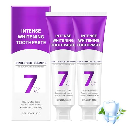 2 Stück 7 Pro Starke Zahnaufhellungs-Zahnpasta 120g 7-Pro Intensive Zahnaufhellung Zahnpasta Probiotika-Zahnpasta Intense Whitening Zahnpasta Frischer Atem Gesundes Zahnfleisch