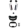 AMVR Handle Attachments Compatible with Meta/Oculus Quest 3 Controller Accessories(Not for Charging Dock)&AMVR Face Cover Pad Facial Interface Compatible with Meta Quest 3 Accessories