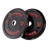 Strongway® Olympic Bumper Weight Plates (5KG 10KG 20KG) Discs for Barbell - 2 Inch (2') / 50mm Hole - Weight Lifting Workout for Home Gym Fitness Men Women (20KG X 2)