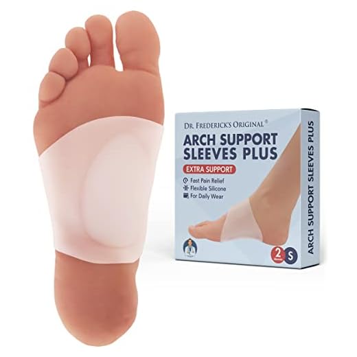 Dr. Frederick's Original Arch Support Sleeves 2.0 - Doctor Developed Flat Foot Arch Supports - 2 Pieces - Small/Medium