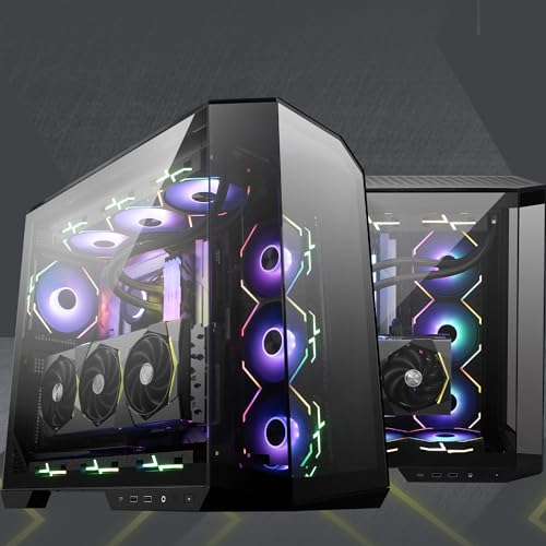 msi MAG PANO 100L PZ Mid Tower ATX Gaming Case, plastica ABS, acciaio SPCC, vetro temperato, supporto back-connect, display panoramico a 270 gradi, supporto GPU, filtro antipolvere - Monitor - Immagine 1