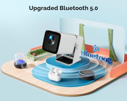 WZATCO Yuva Go Android 13.0 Smart Projector, 2X Brighter, 1080P & 4K Support, Rotatable Design, Auto & 4D Keystone with Netflix, Prime etc, WiFi 6... - Image 5