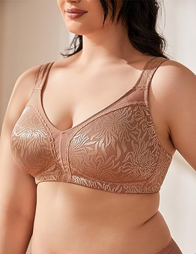 Image of Wingslove Women's Full Coverage Non Padded Comfort Minimizer Wire-Free Bra Plus Size