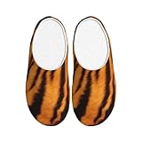 GUOLGP Pantuflas de casa lavables con estampado de rayas de tigre con suela TPR, unisex, para interiores y exteriores