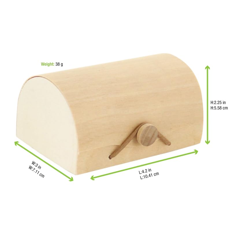 PacknWood - 100 Mini caja Rectangular Madera | 11,0x8,0 cm | Hostelería Catering, Desechable, Ecológico, Delivery Take Away
