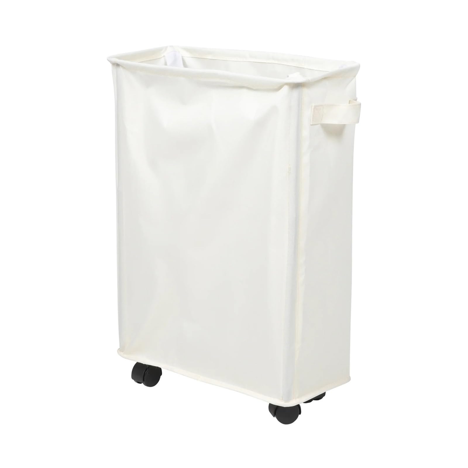 Laundry Hamper Narrow Oxford Cloth Basket Rolling Handle Foldable Wheels Dirty Clothes Storage Bin