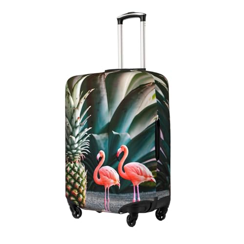 Pineapple Flamingo Luggage Covers For Suitcase Approved,Suitcase Cover Protector Fit 18-32 InchLuggage, Small2