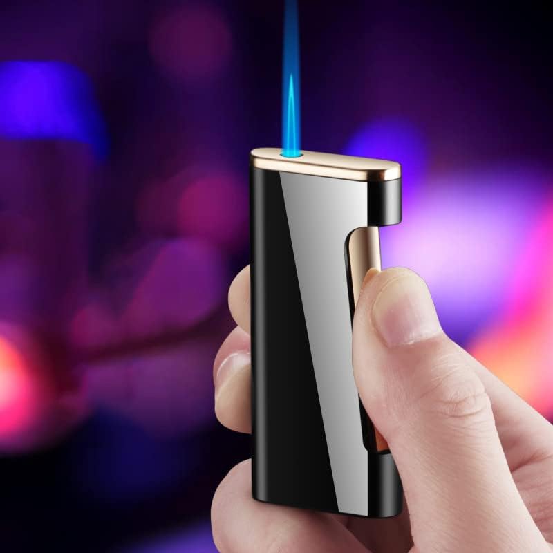 Miniatura 4 de Encendedores de llama de cigarrillos delgados con esfera de llama ajustable, encendedor recargable de butano, gran regalo para hombres, cumpleaños,