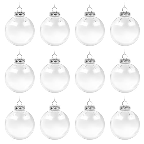 12PCS Weihnachtskugeln Kunststoff,Transparente...
