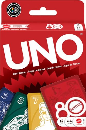 Mattel Games UNO Rojo rubí Mattel 80. aniversario Juego de