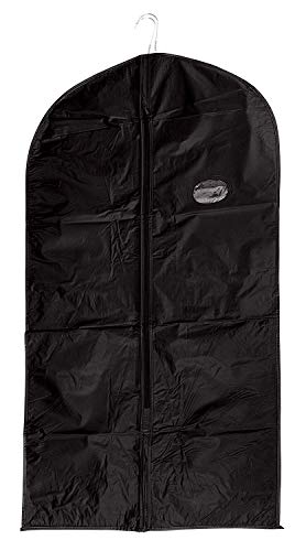 PrimeMed Simple Black Garment Bag for Dress Clothing Storage - 42