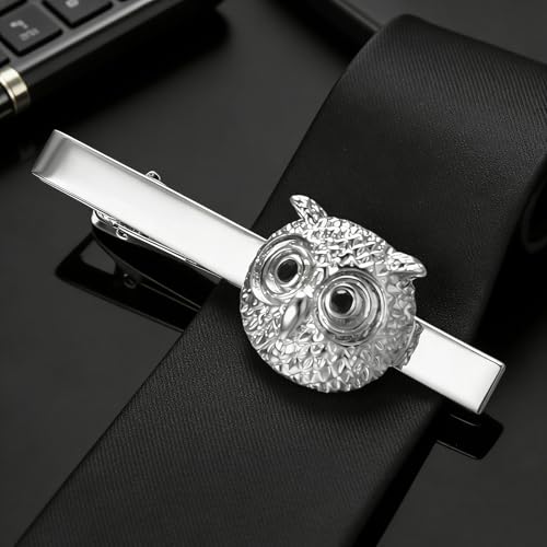 Image of Unique Insect Tie Clip for Men Bee Fish Butterfly Turtle Ladybug Novelty Tie Bar Silver Gold Animal Party Anniversary Jewelry Gift